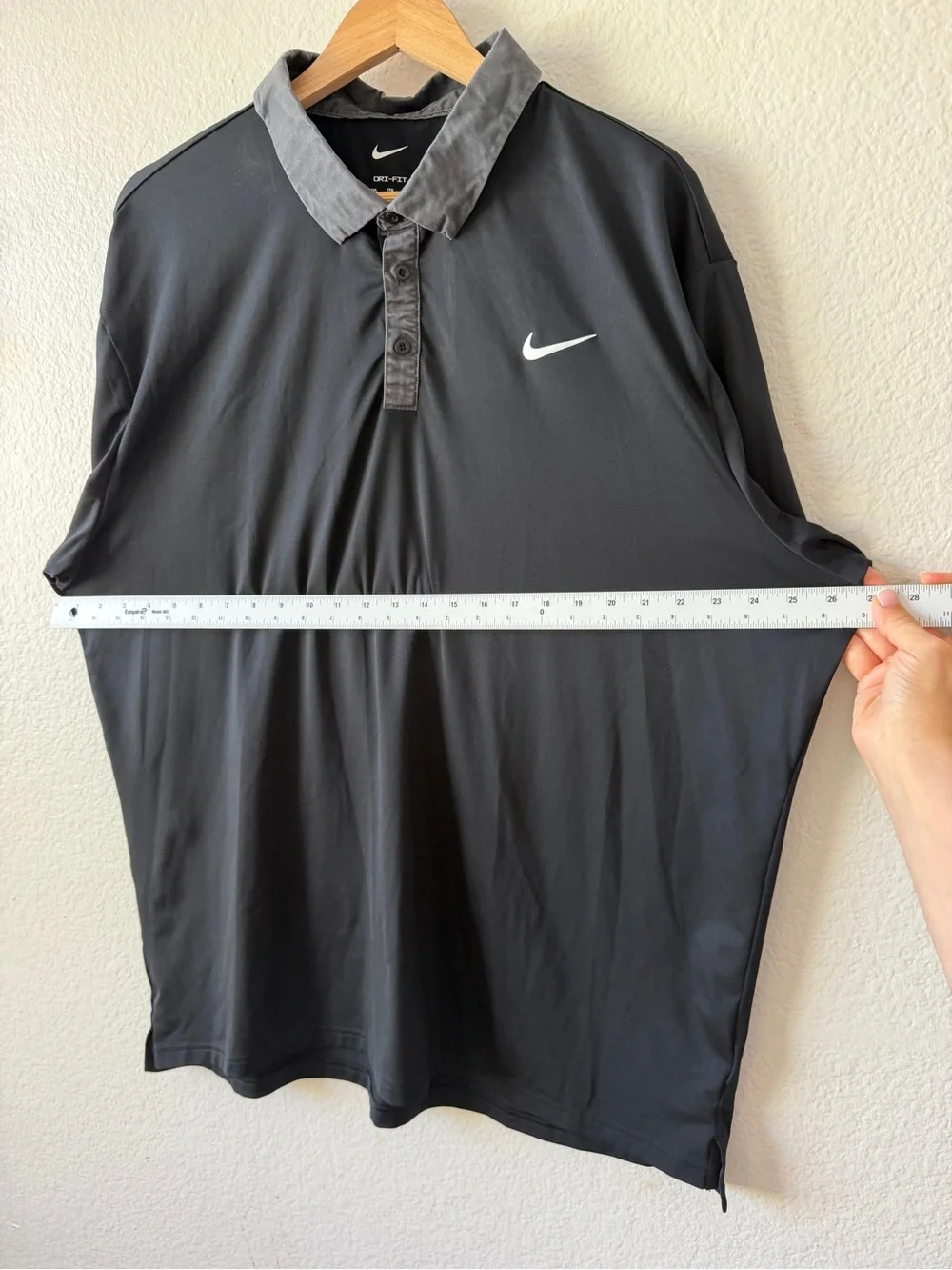 Nike Dri-FIT Black Performance Golf Polo Shirt Men’s XXL Athletic Short Sleeve